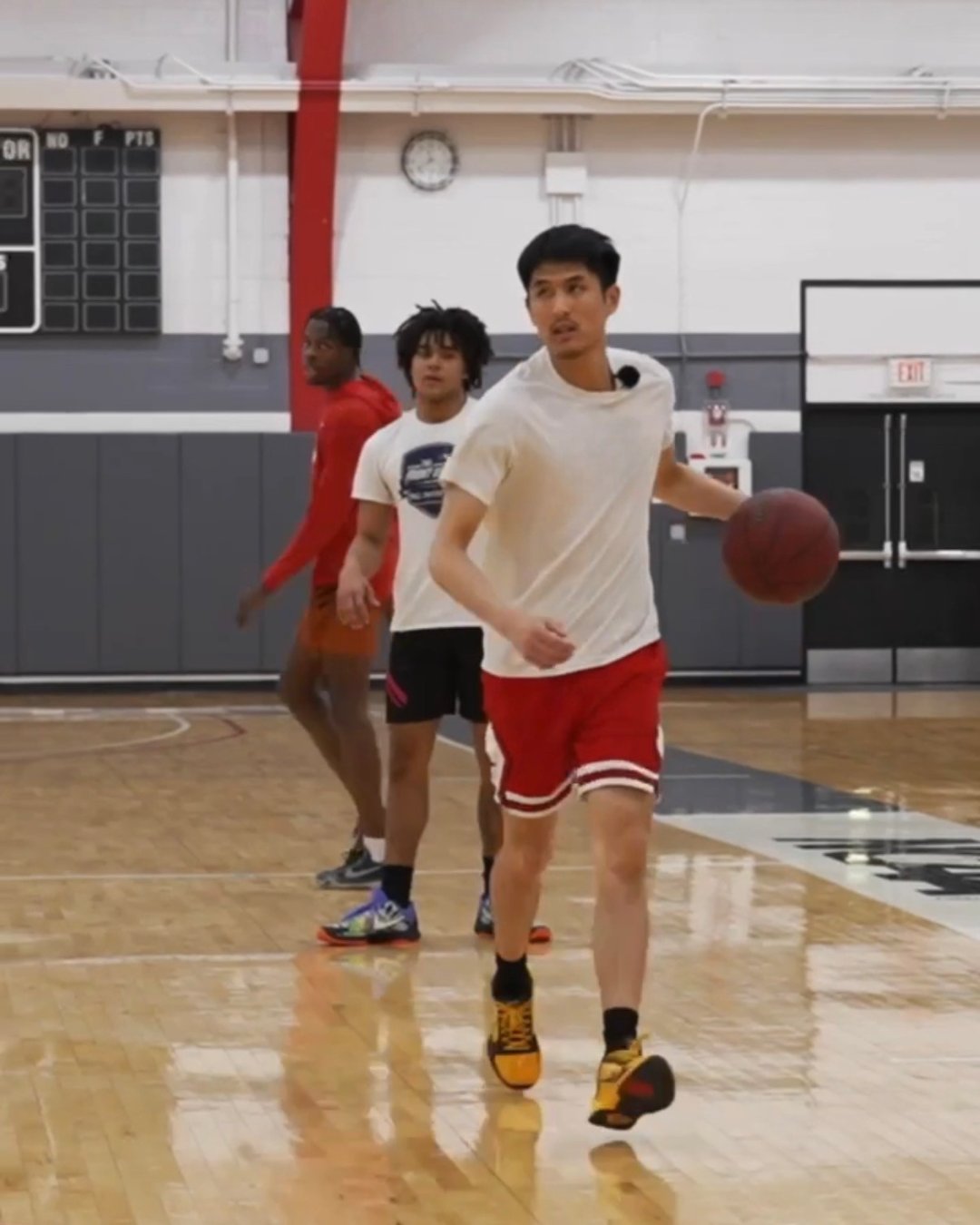 Player dribbling during a training session
